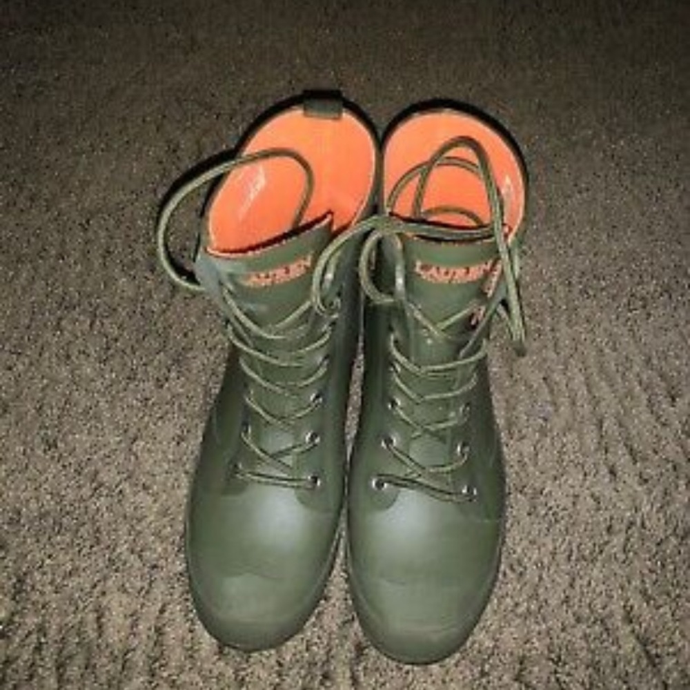 ralph lauren women rain boots shoes Mikenna Bo Rai size 7.5